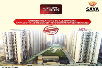 Saya Zion received its Occupancy Certificate in Greater Noida